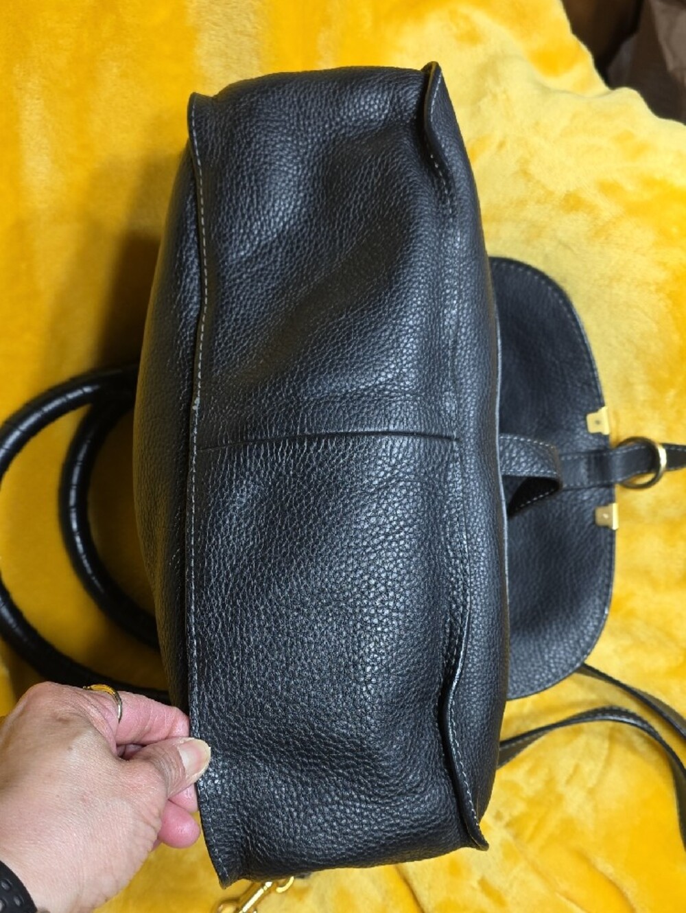 CHLOE Marcie Black Leather Women's Satchel Handbag - Picture 4 of 10